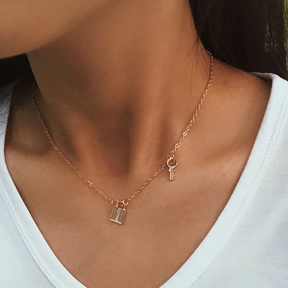 Flytonn LATS Gold Color Choker Necklace For Women Multilayer Long Moon Tassel Pendant Chain Necklaces & Pendants Chokers Fashion Jewelry