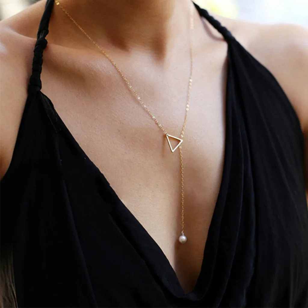 Flytonn LATS Gold Color Choker Necklace For Women Multilayer Long Moon Tassel Pendant Chain Necklaces & Pendants Chokers Fashion Jewelry