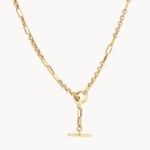 Fob Fundamental Chain Necklace in Gold