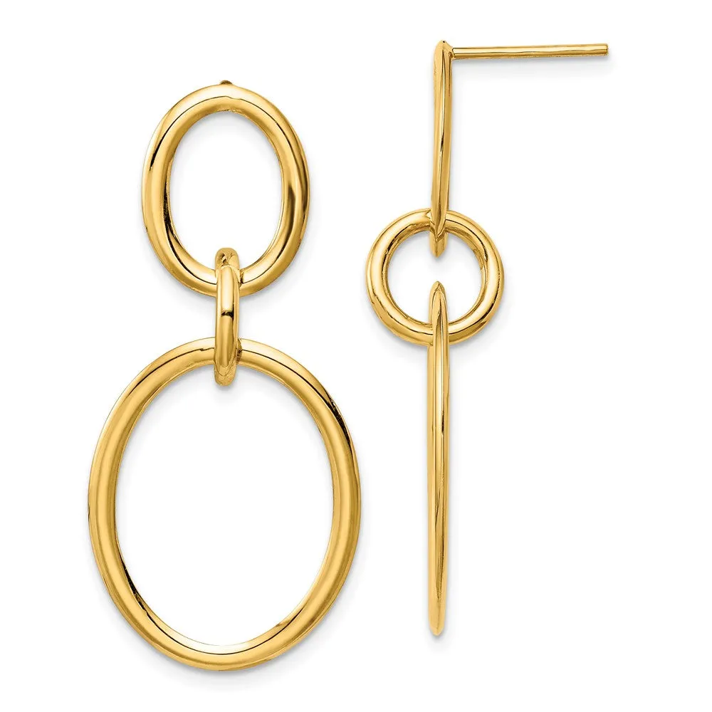 Gold Double Hoop Earrings Model-TL1163