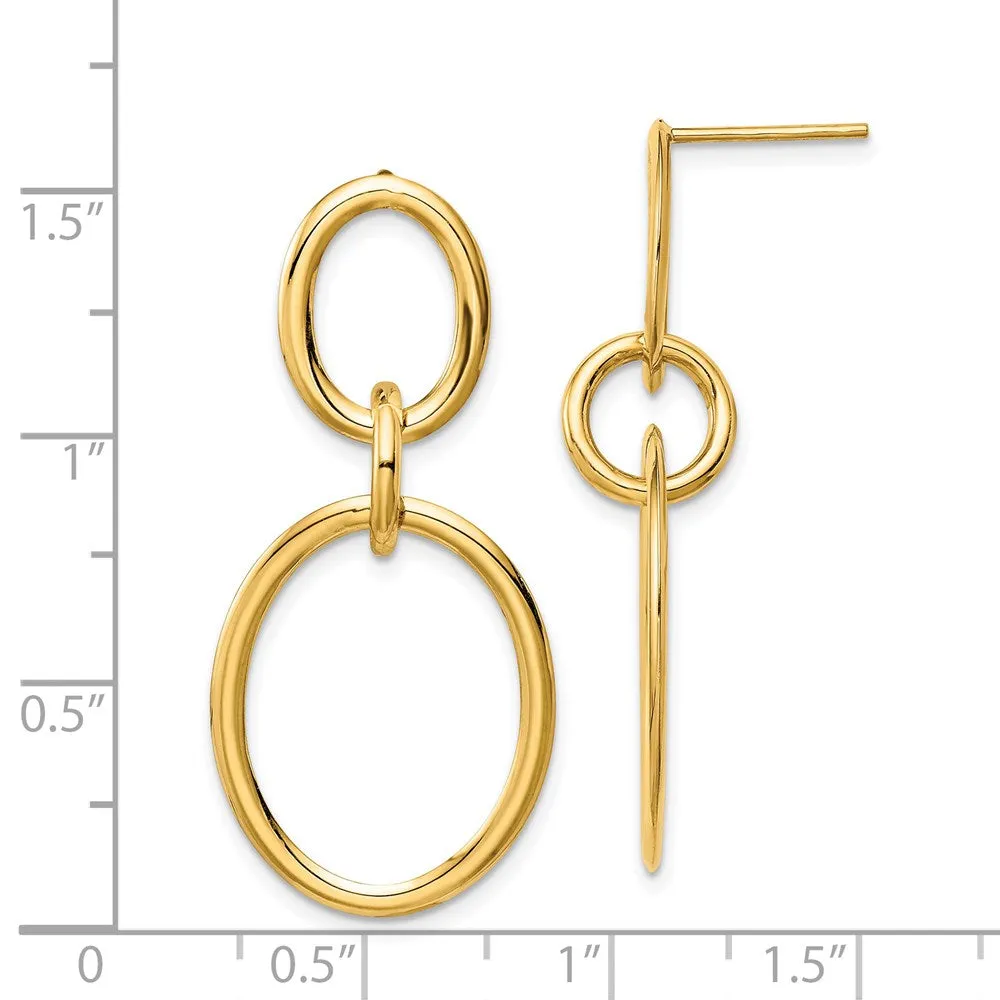 Gold Double Hoop Earrings Model-TL1163