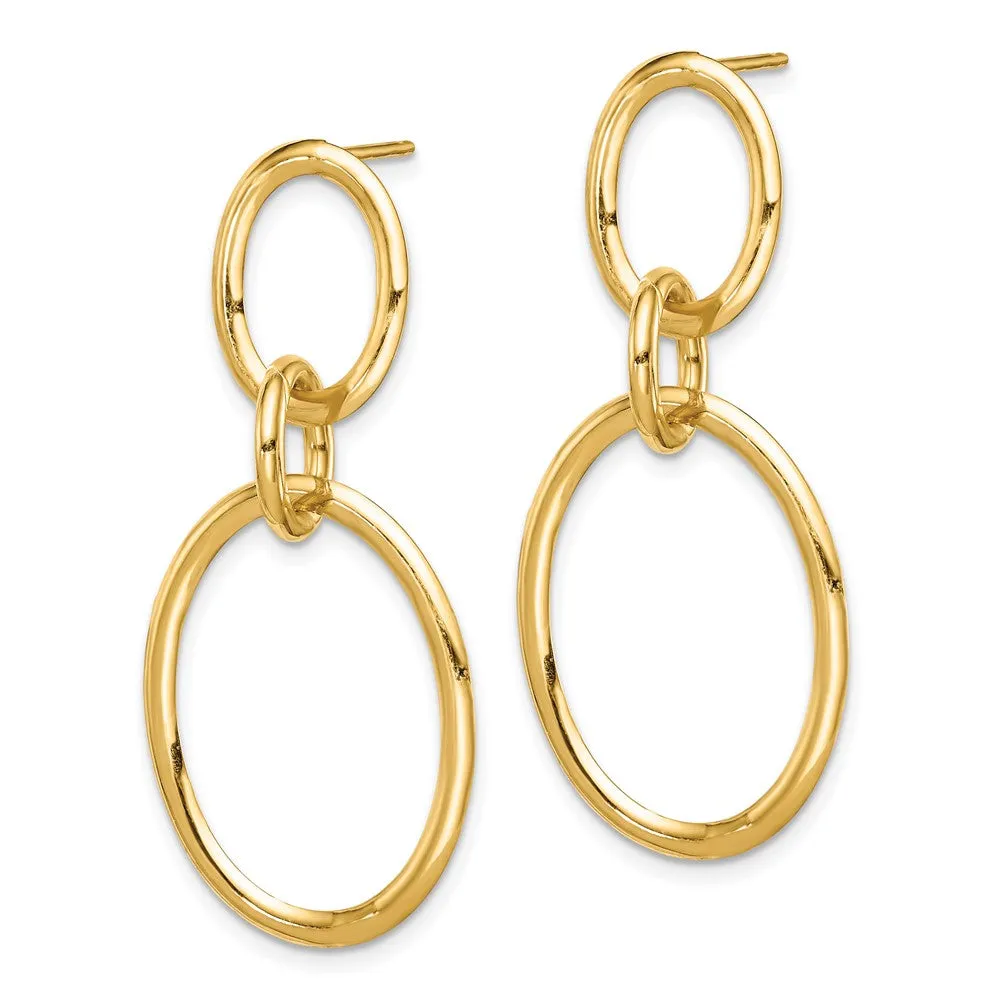 Gold Double Hoop Earrings Model-TL1163