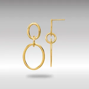 Gold Double Hoop Earrings Model-TL1163