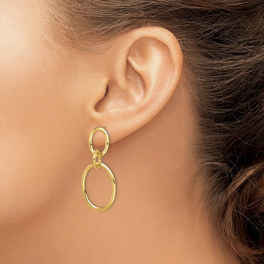 Gold Double Hoop Earrings Model-TL1163