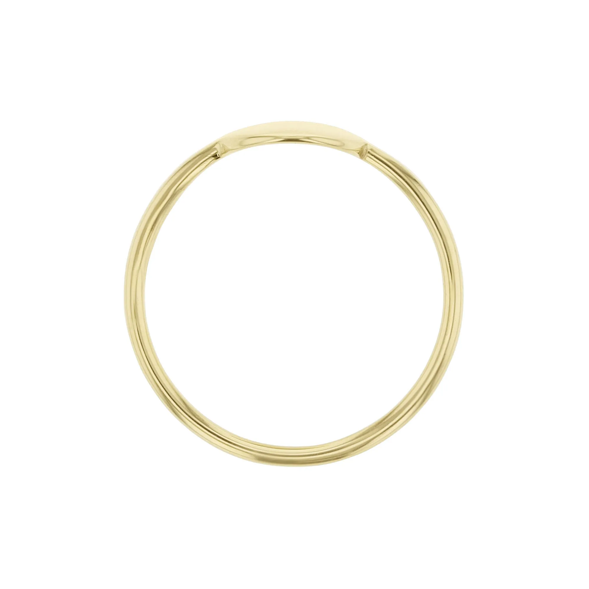 Gold Round Disc Ring