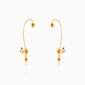 Golden Classic Bell Mallow Convertible Earrings