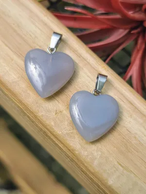 Grey Resin Heart Pendant