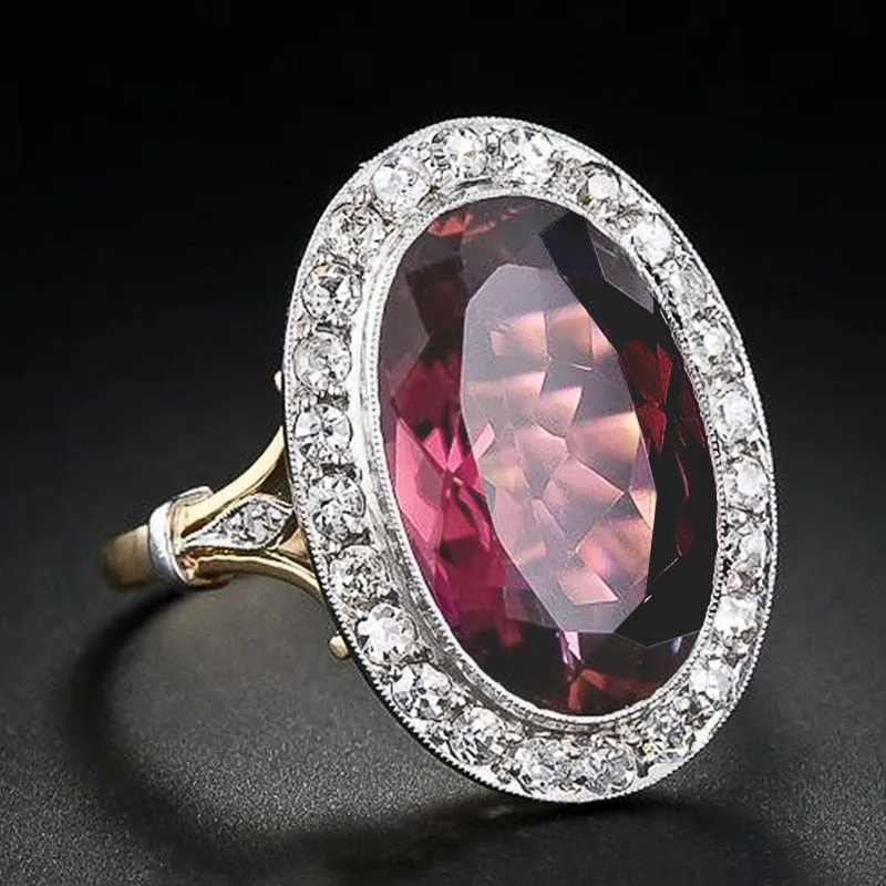 Huitan Gorgeous Pink CZ Rings for women / Brilliant Engagement , Wedding, Valentines Love Gift