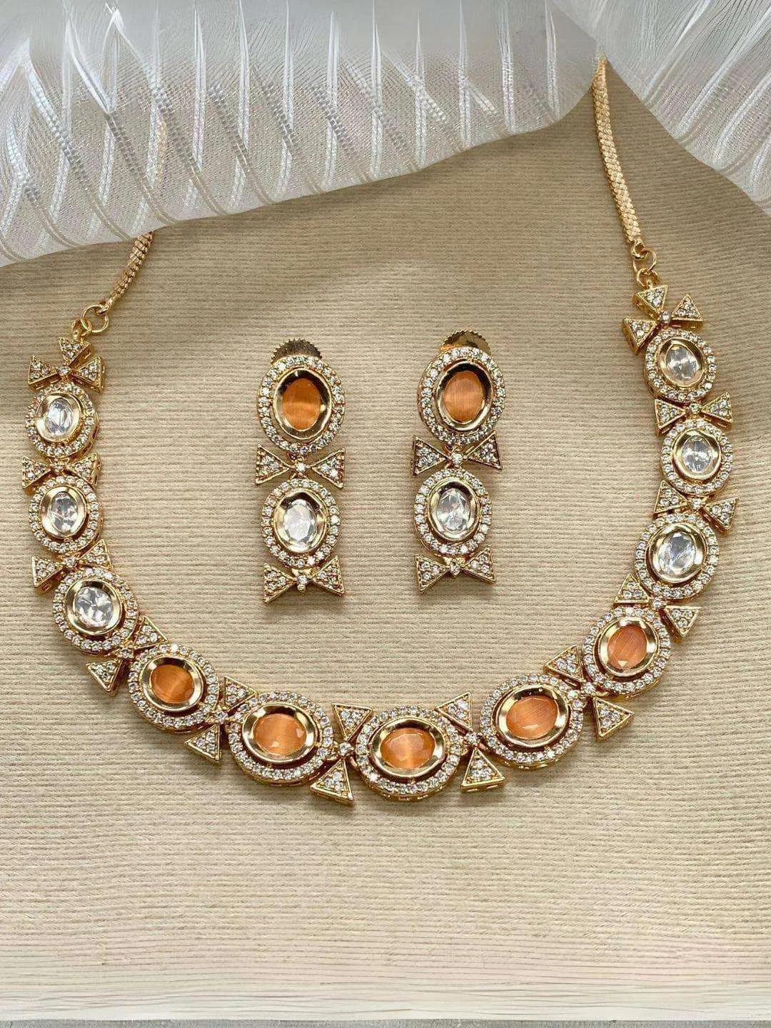 Indian Zircon Necklace Set