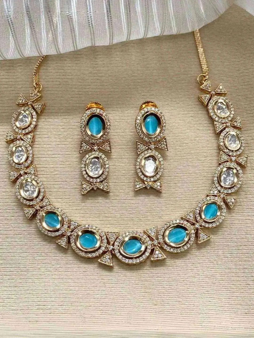 Indian Zircon Necklace Set