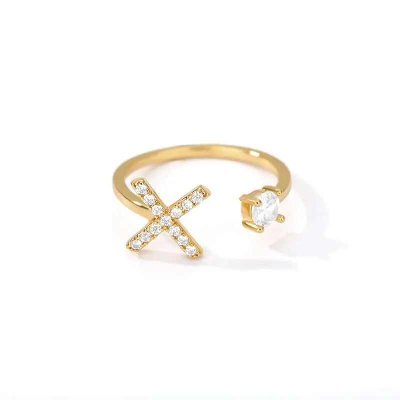 Initial A-Z Letter Rings For Women