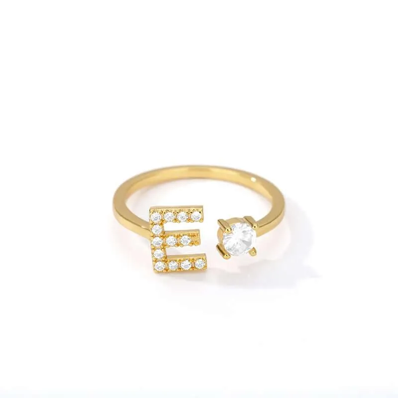 Initial A-Z Letter Rings For Women