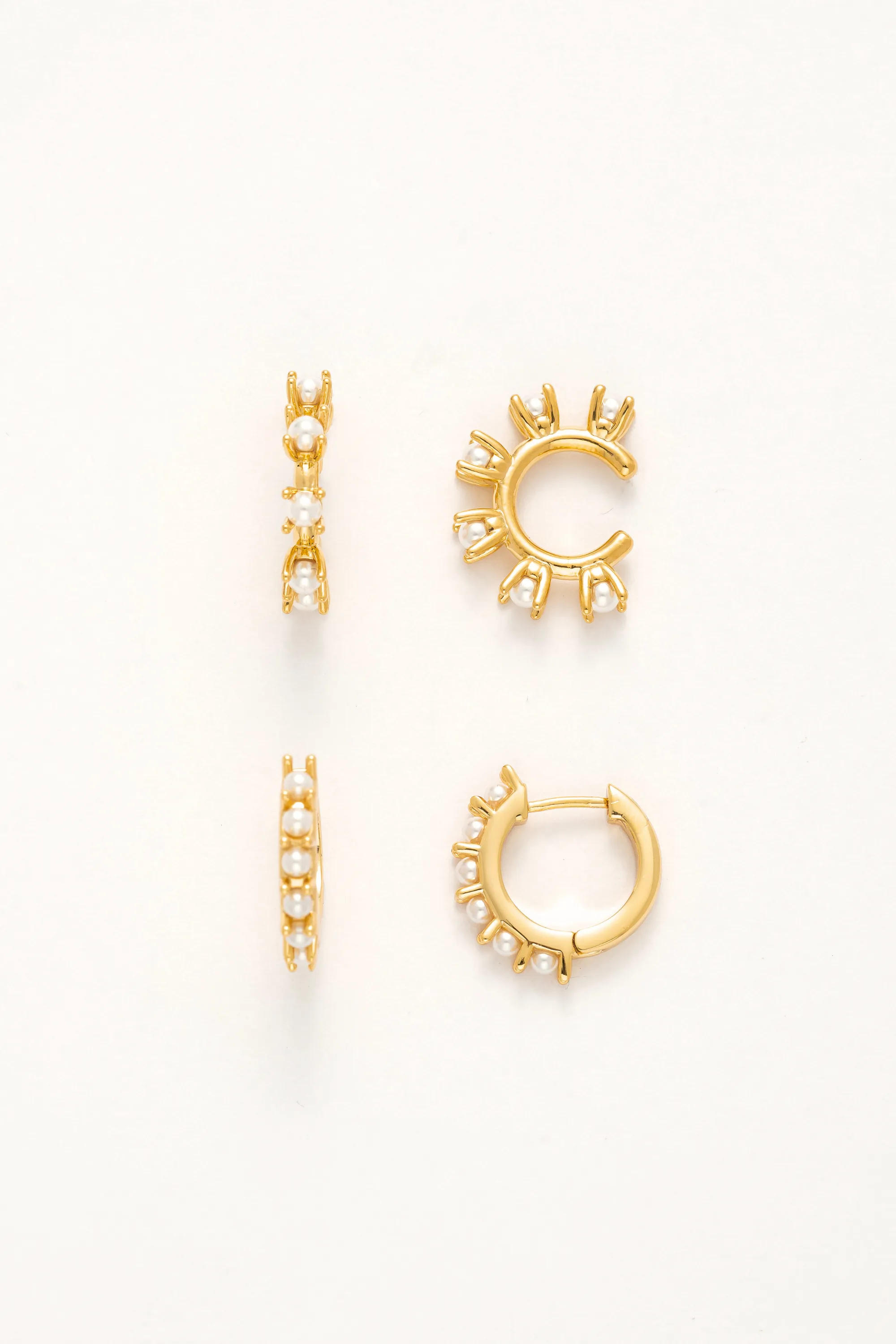 Ivy 18K Gold Huggie Earrings