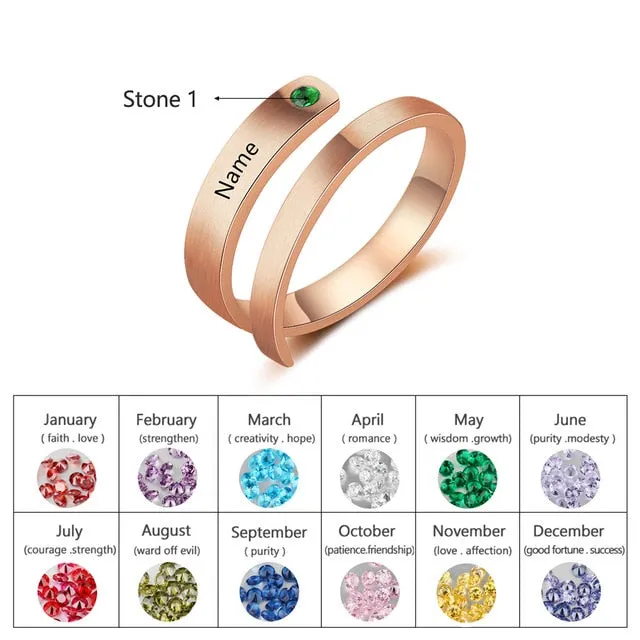 JewelOra Customize  Birthstone Rings