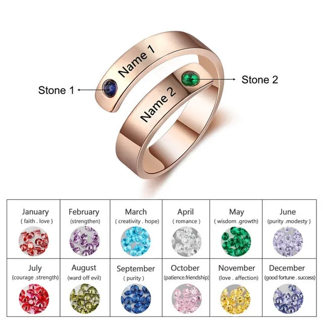 JewelOra Customize  Birthstone Rings