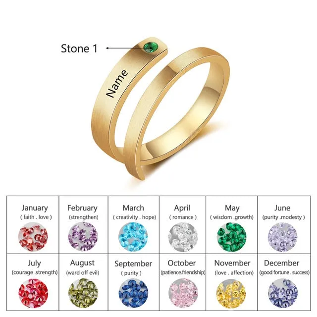 JewelOra Customize  Birthstone Rings