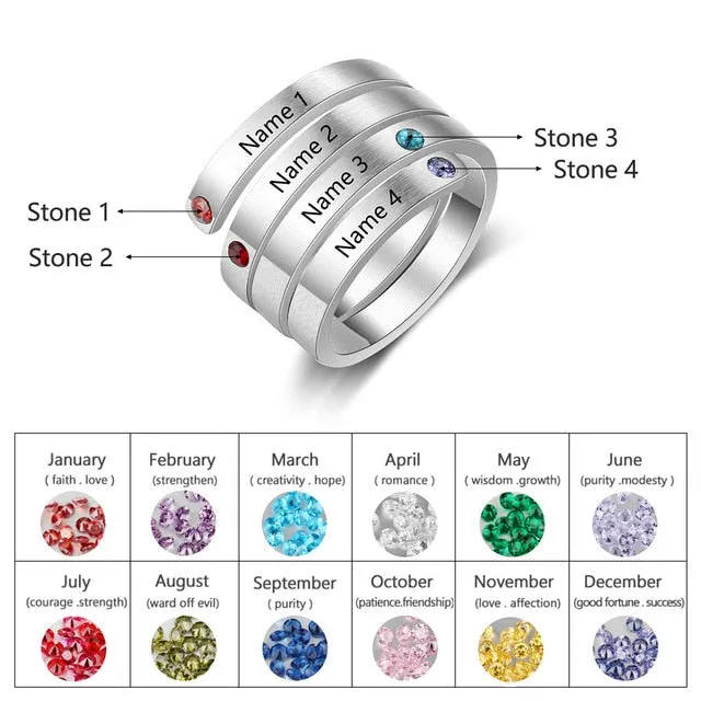 JewelOra Customize  Birthstone Rings