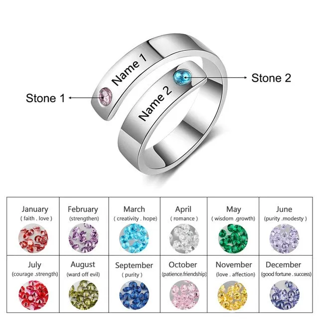 JewelOra Customize  Birthstone Rings