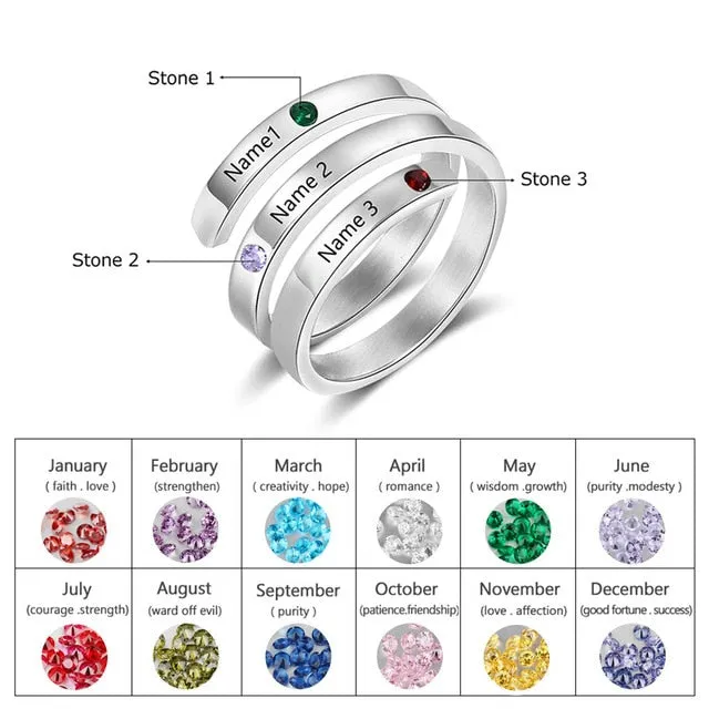 JewelOra Customize  Birthstone Rings