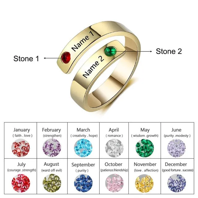 JewelOra Customize  Birthstone Rings