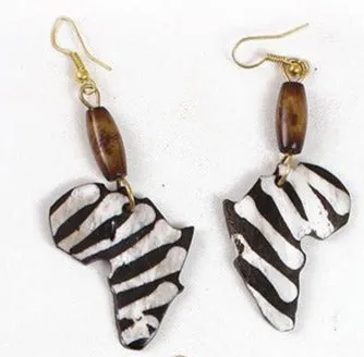 Kenyan Bone & Brass Earrings