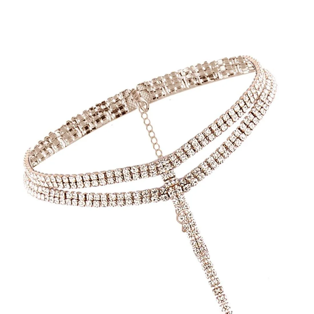 Kira Kira Rhinestone Drop Choker