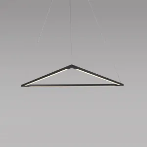 Koncept Inc Z-Bar Pendant Medium Triangle, Soft Warm, Matte Black, 26" x 23" ZBP-24-T-SW-MTB-CNP