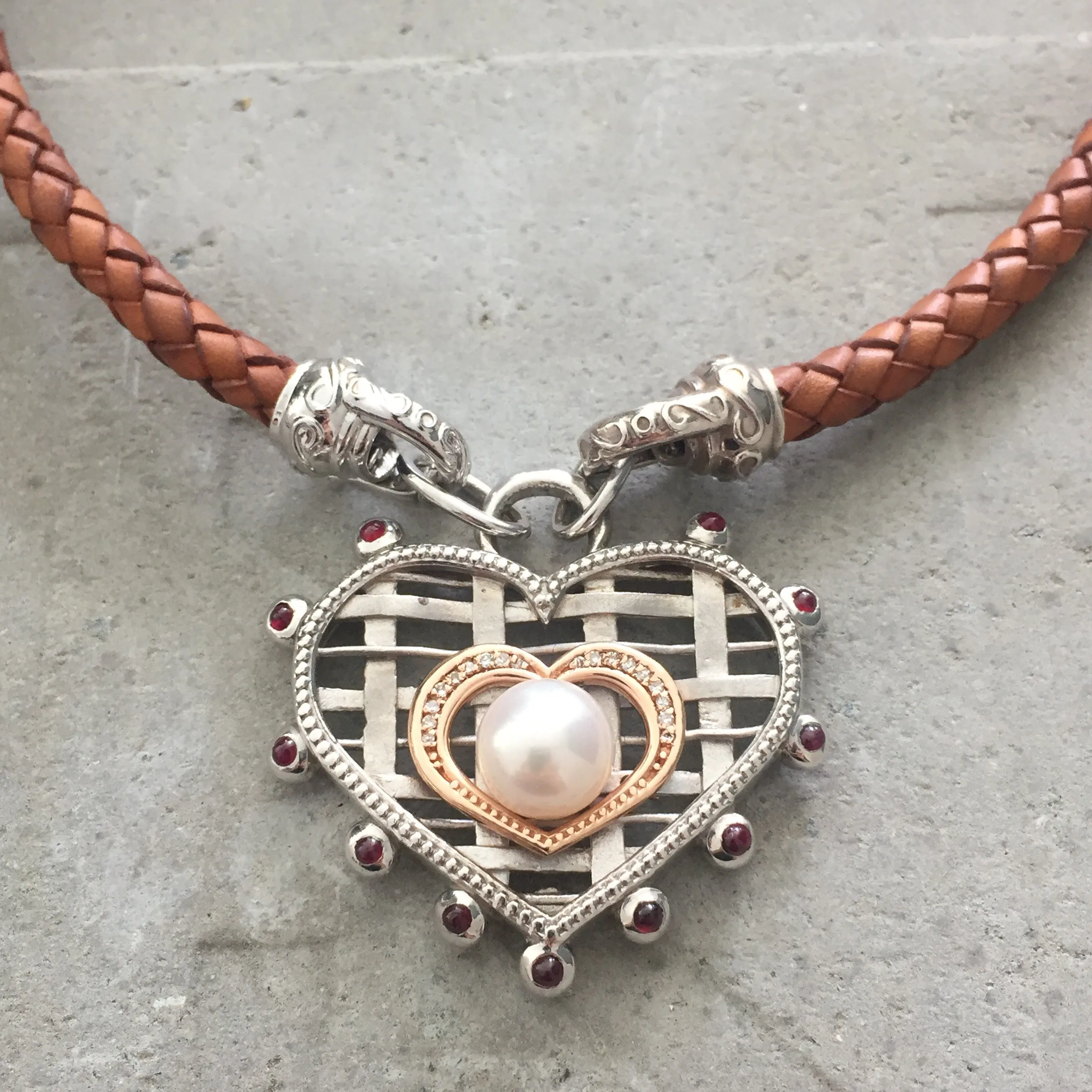 Leather Necklace Chord with Connections