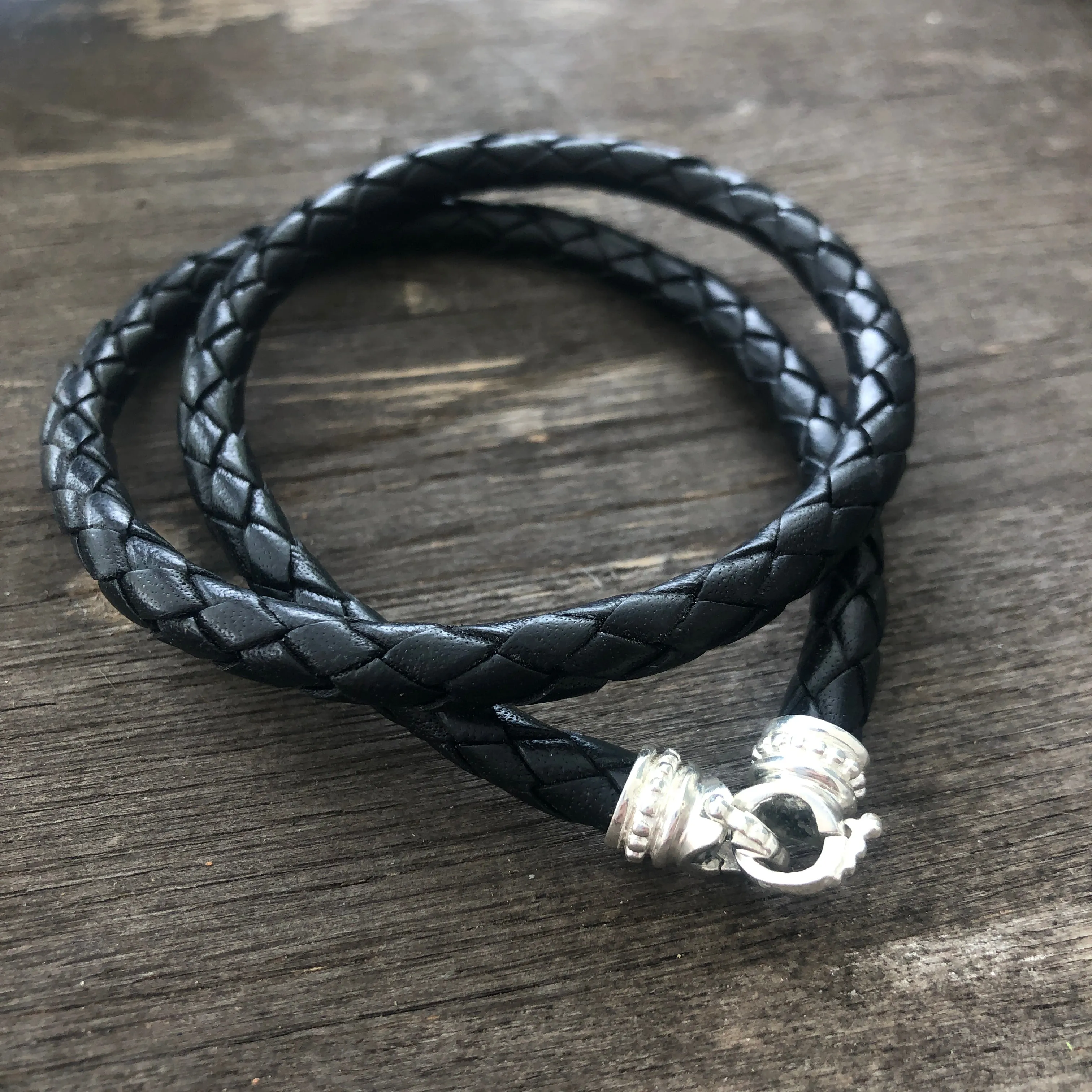 Leather Necklace Chord with Connections