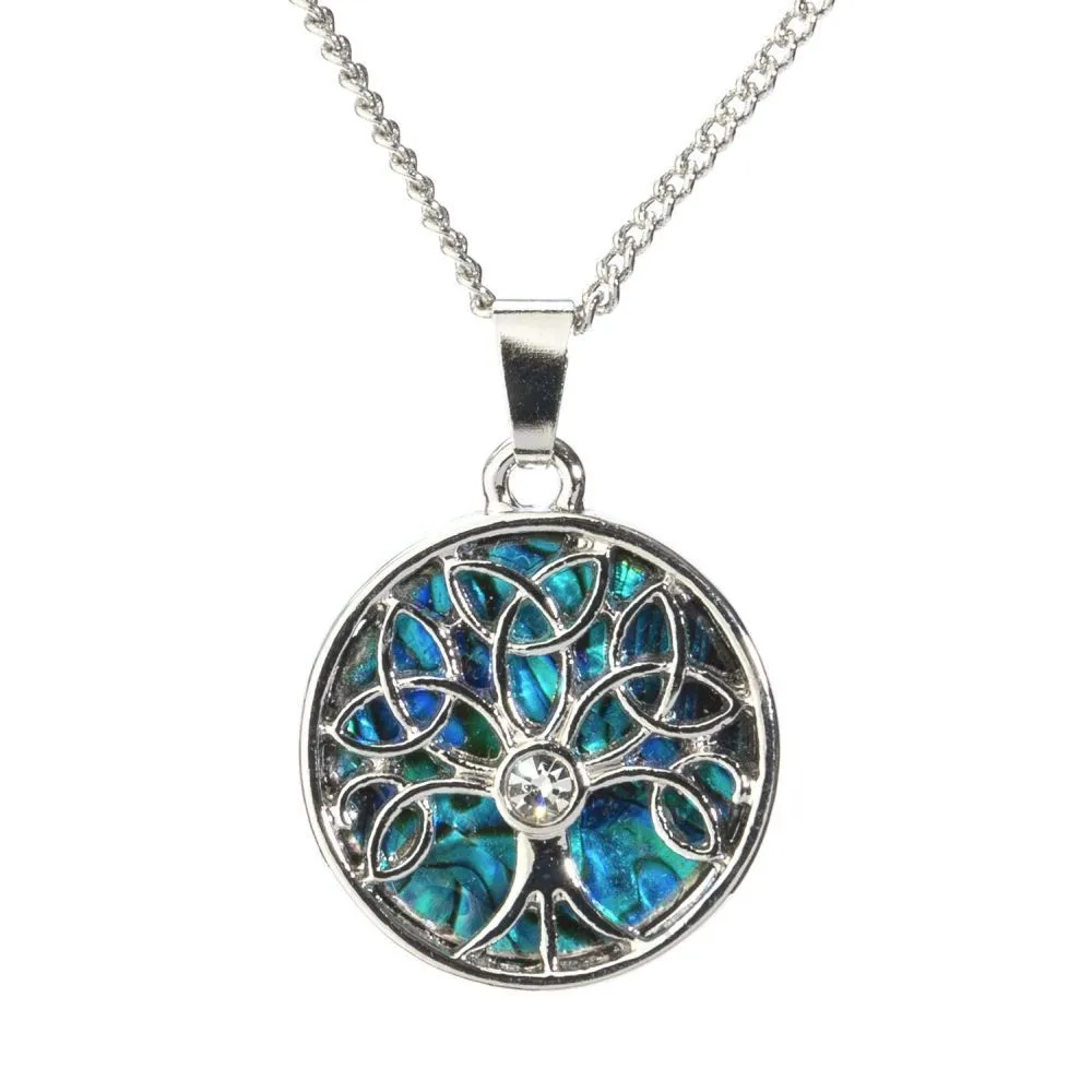 Lila Jewellery 20mm Paua Shell Tree of Life Pendant