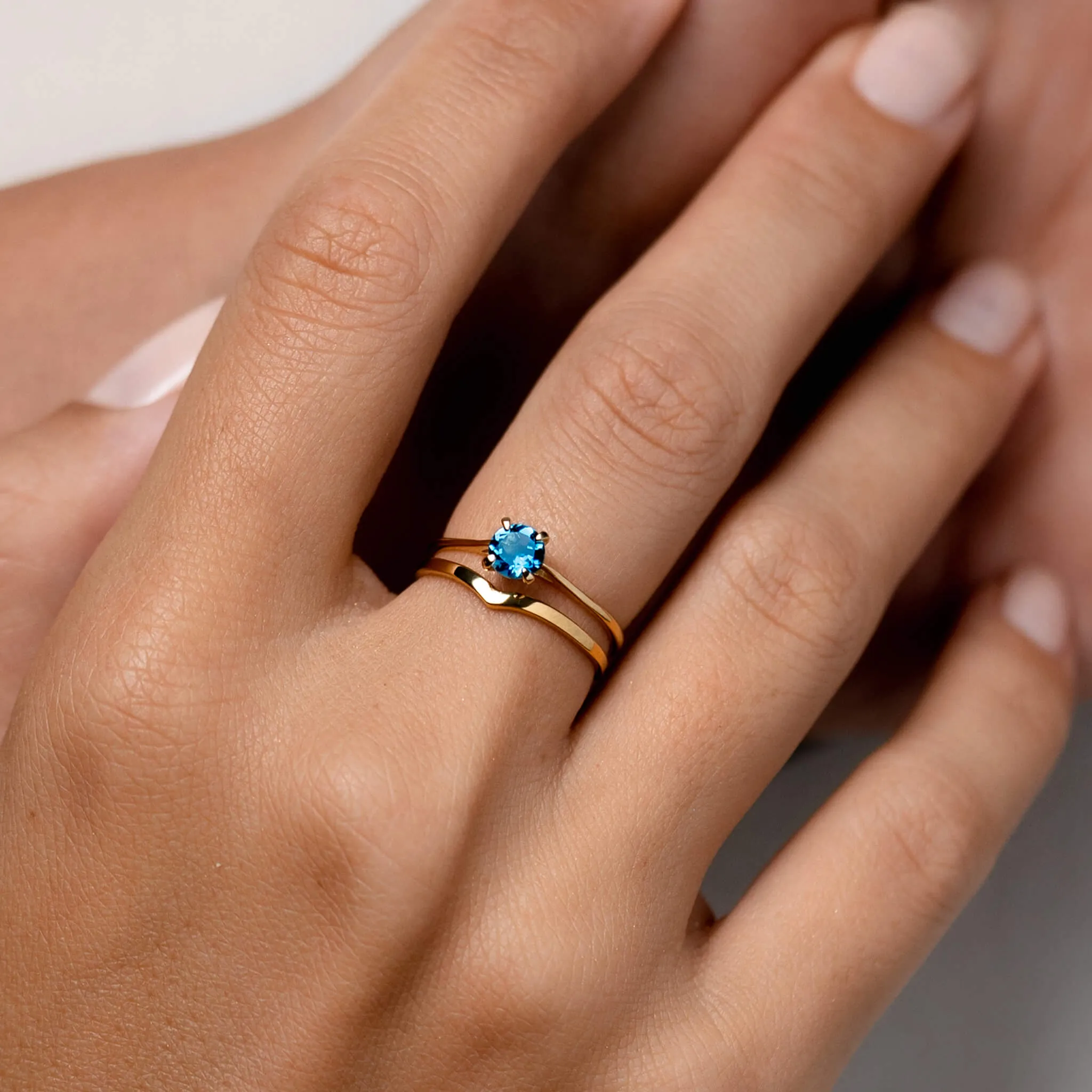 London Blue Topaz Ring - Lilly