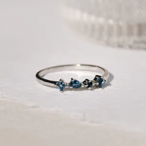 London Blue Topaz Silver Ring - Ilse