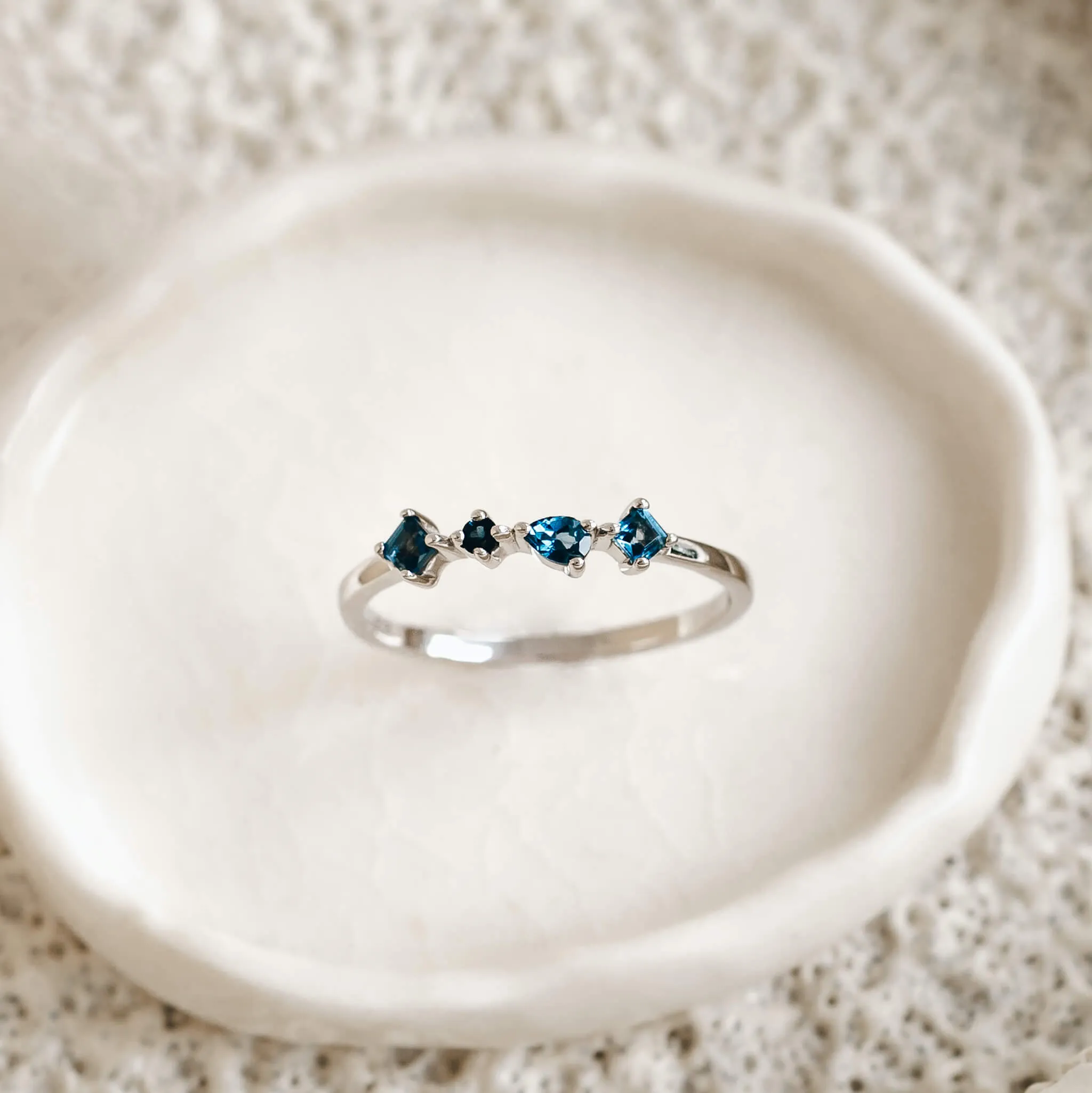 London Blue Topaz Silver Ring - Ilse