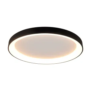 Mantra M8639 Niseko II Ring LED Flush Ceiling Light 90cm Remote Control Black