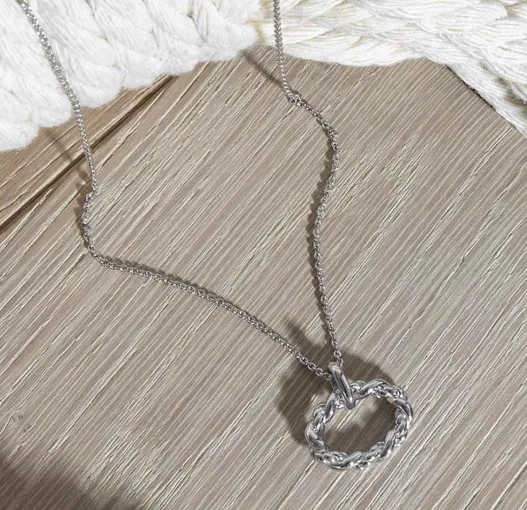 Marina Rope Twist Oval Necklace