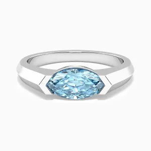 Marquise Cut Topaz Semi Bezel Set RIng