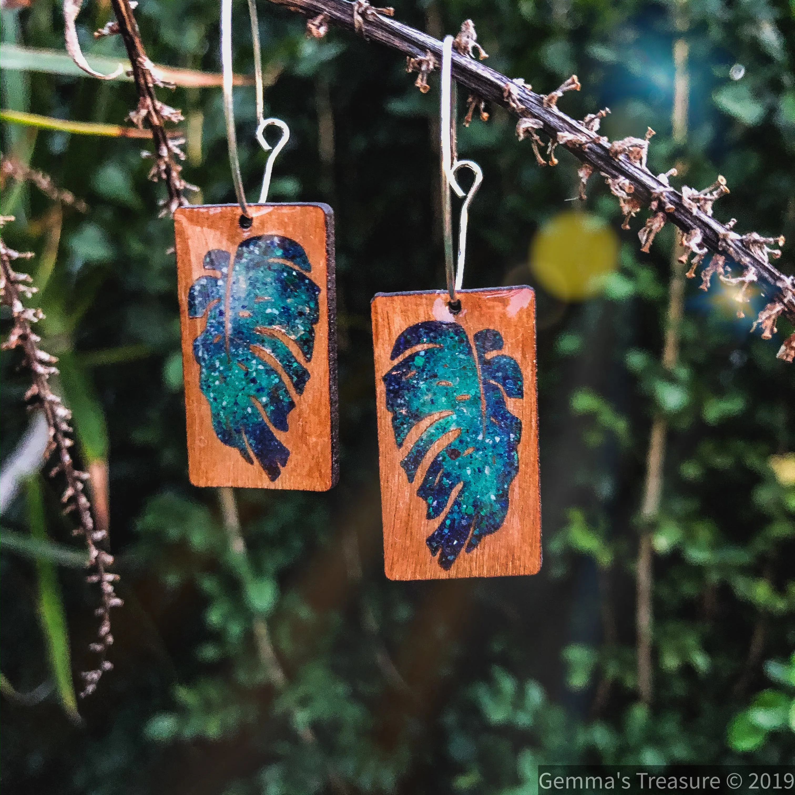 Monstera Wood Multi Effect Earrings