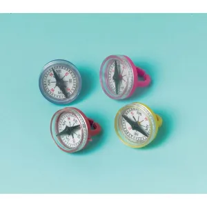 Navigate Style with Compass Rings Multicolor Party Favors (18/Pk)