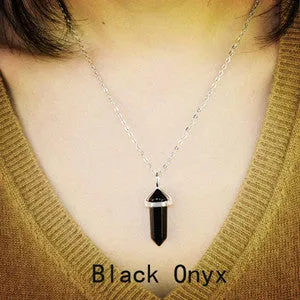 New Fashion jewelry Natural Quartz turquoise Agate Amethyst stone pendant necklace Women/Girl lover Valentine's Day gifts