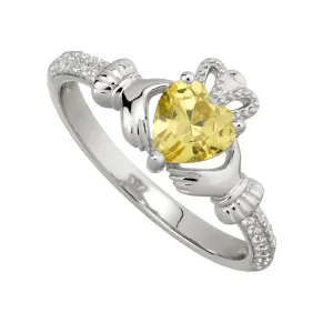 November Claddagh Birthstone Ring