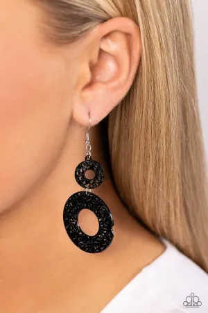 Paparazzi Earring ~ Cabo Courtyard - Black