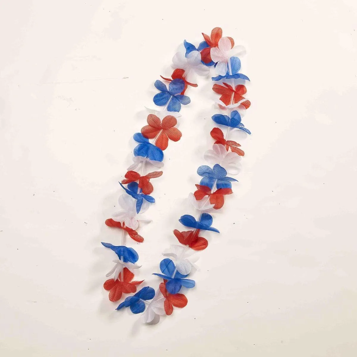 Patriotic Red, White, And Blue Costume Flower Lei