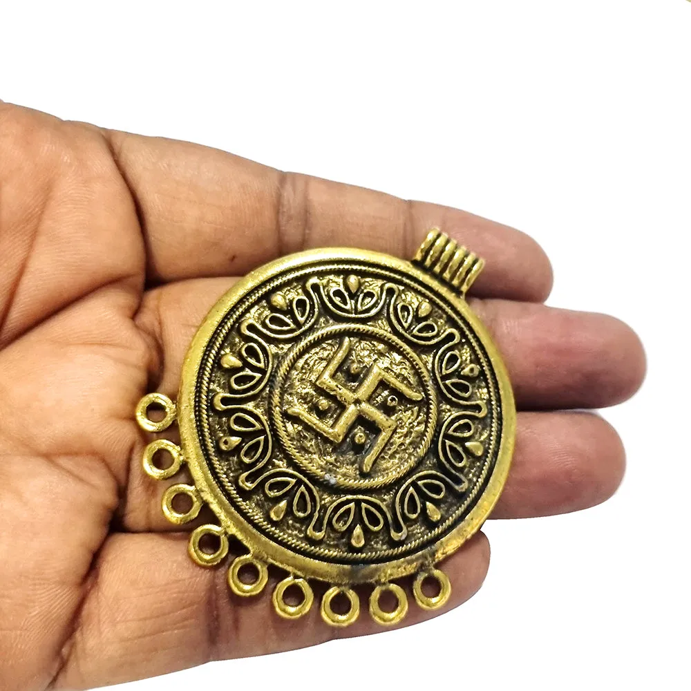 Per Piece Swastik Pendants Large Size, Gold, size about 48x62mm