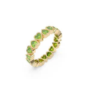 Peridot Heart Ring