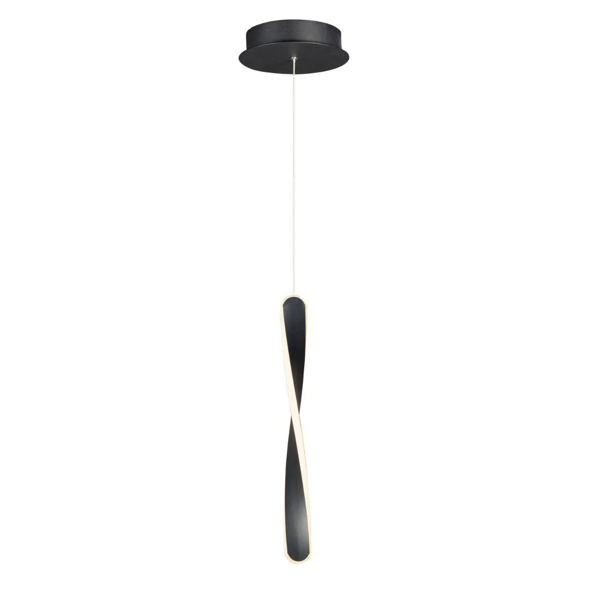 Pirouette 8 in. LED Pendant Light Black finish