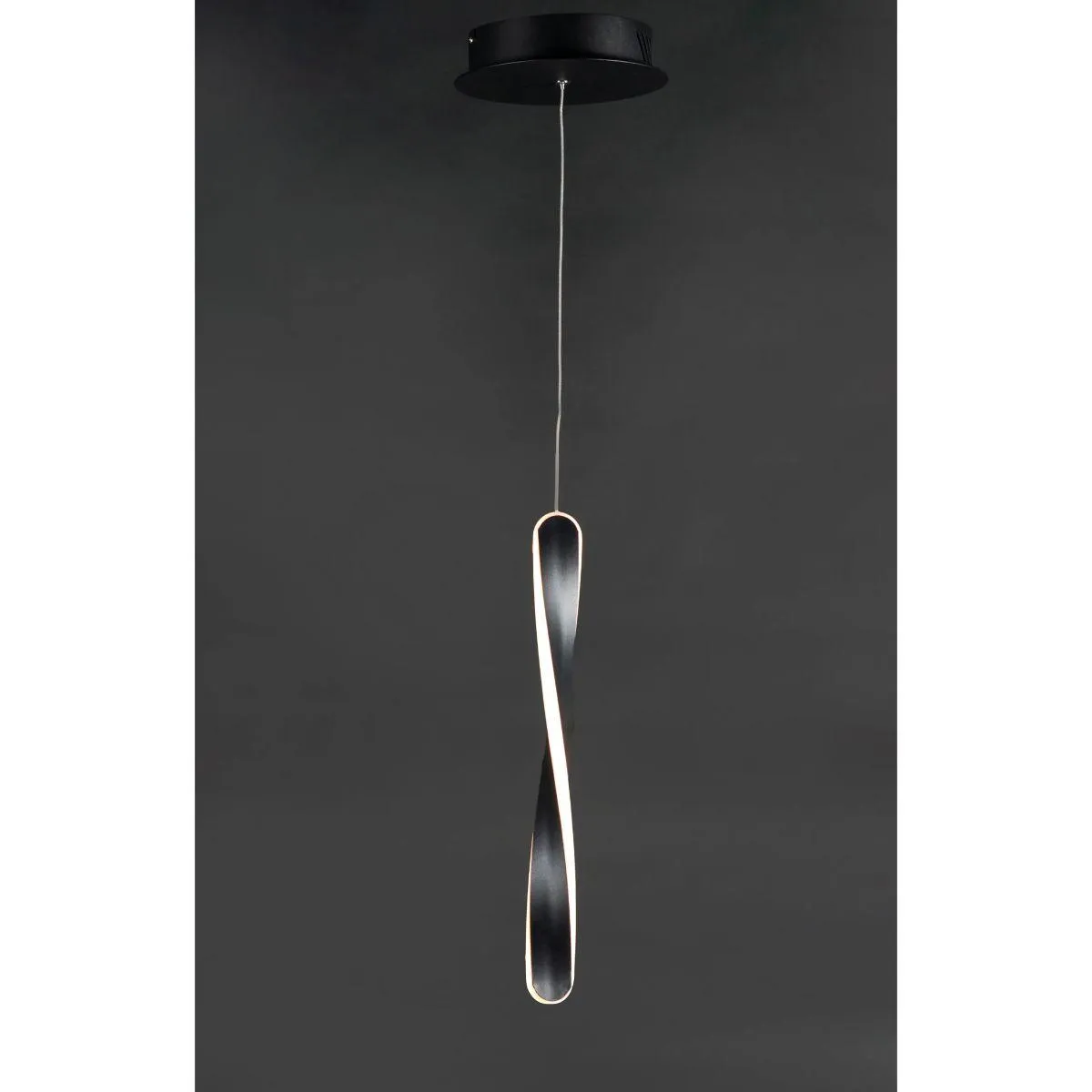 Pirouette 8 in. LED Pendant Light Black finish