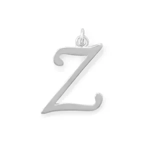 Polished Letter Z Initial Pendant