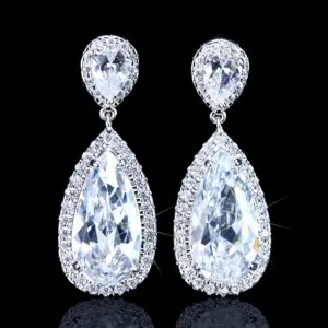 "Vianne" - Cubic Zirconia Bridal Earrings