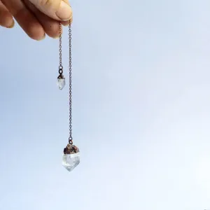 Raw crystal pendulum | Electroformed crystal pendulum