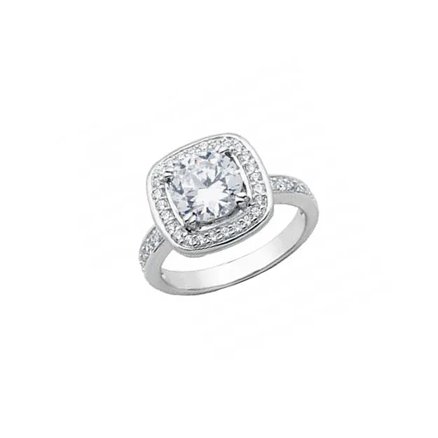 Reign Diamondlite Cushion Halo Ring